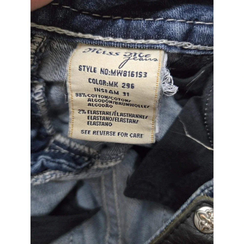 Miss Me Women's Blue Jeans, Size 29 (29x31), Mid-Rise, Skinny Fit, Denim - Picture 13 of 16
